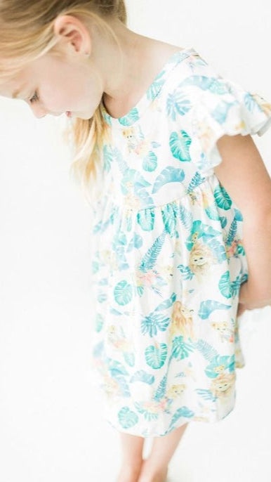 Pastel Lion Twirl Dress