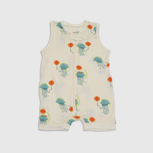 Bamboo Sleeveless Romper - Pixel Jelly Print