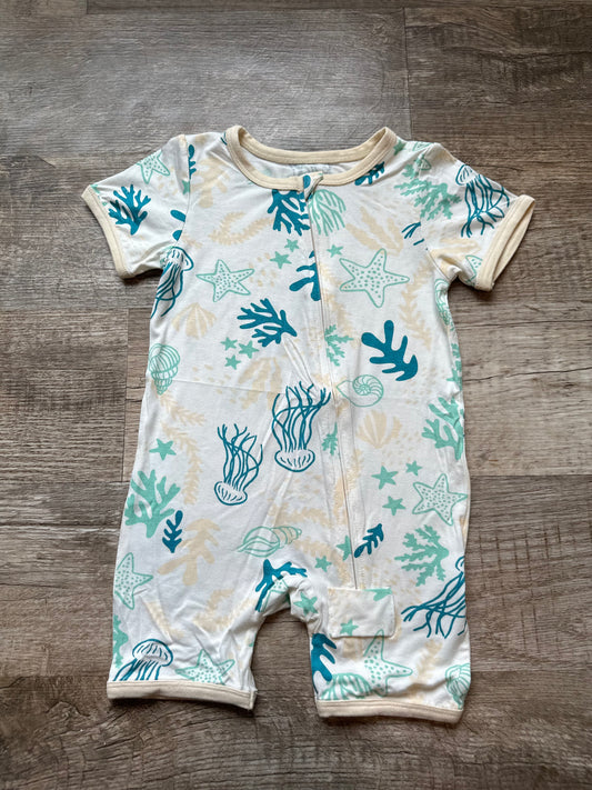 Short Sleeve Zippy - Reef Print