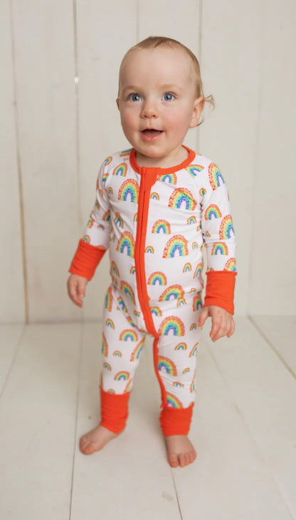 Rosie Rainbow Zippie Romper