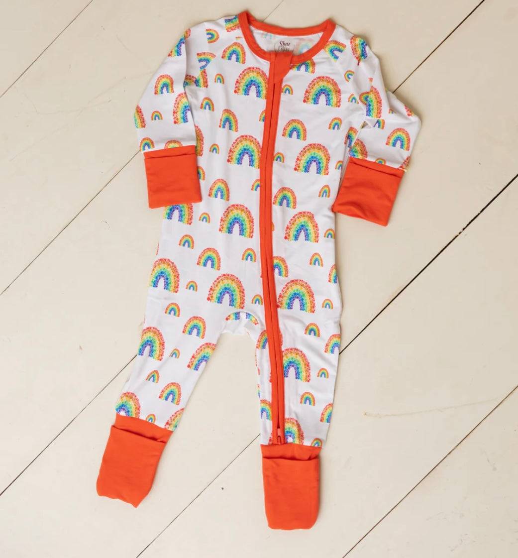 Rosie Rainbow Zippie Romper