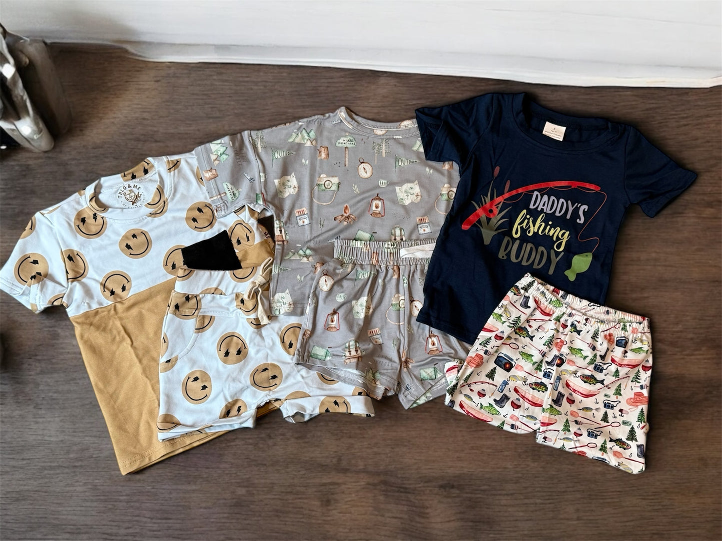 Tan Happy Faces 2 Piece Sets