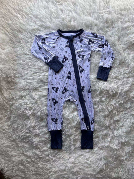 Space Rocket Bamboo Romper