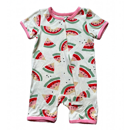 Short Sleeve Zippy - Watermelon